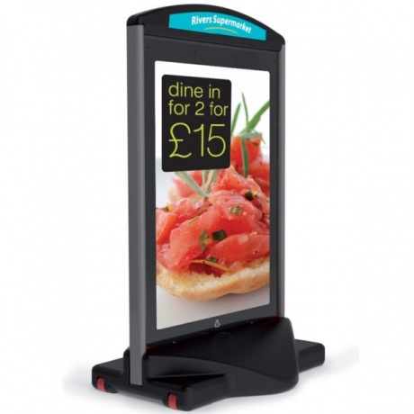 Icon Forecourt Poster Display with Wheeled Base